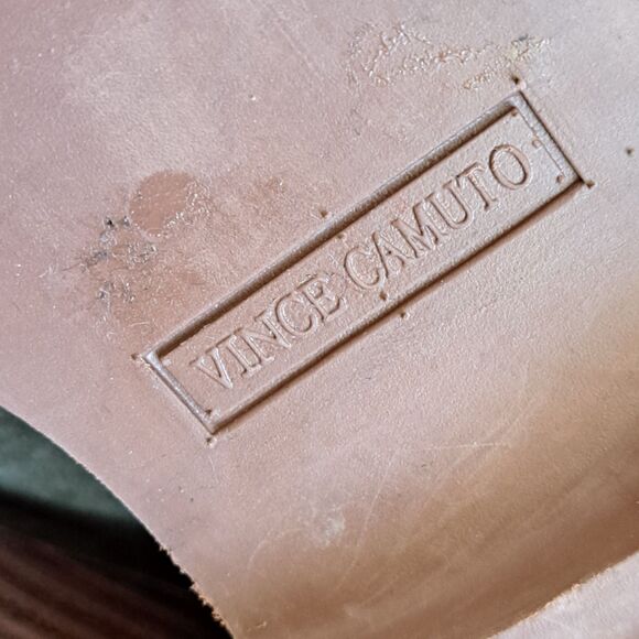 Vince Camuto Dendra Utility Green Suede Wedge Gore Boots Ankle Heeled 40 9 - Picture 11 of 13